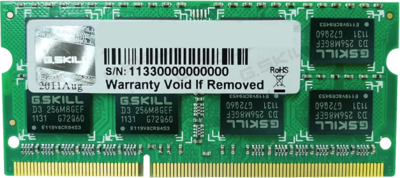 NOTEBOOK DDR3 G.SKILL (SO-DIMM for Mac) 1066MHz 4GB - FA-8500CL7S-4GBSQ