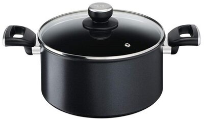 Tefal G2554672 Unlimited 24 cm-es fekete alumínium lábas és fedő szett