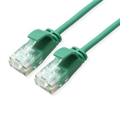 ROLINE Kábel UTP CAT6a LSOH, Slim, ultra hajlékony, data center kábel, kihúzásgátló, 5m, zöld - 21.15.3937-50