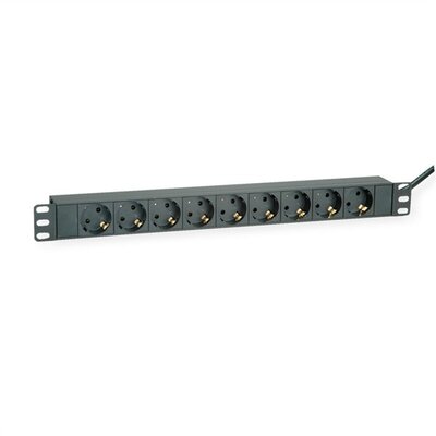 ROLINE PDU Rack-be, 8x Schuko, C14, fekete, 2 m - 19.07.1623-10