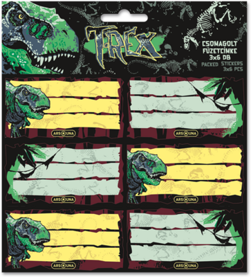 Ars Una T-Rex 24 (5346) 3x6 db-os csomagolt füzetcímke