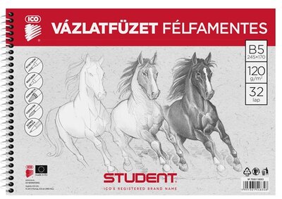 ICO Student B5 félfamentes vázlatfüzet