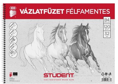 ICO Student B4 félfamentes vázlatfüzet