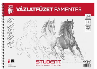 ICO Student B4 famentes vázlatfüzet