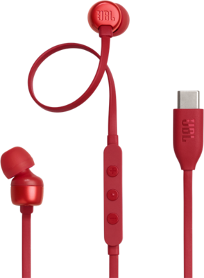 JBL T 310 C RED vezetékes USB C mikrofonos piros fülhallgató - JBLT310CRED