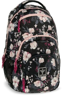 Ars Una Flowery Black 24 (5374) AU-2 hátizsák