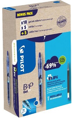 Pilot B2P Greenpack 10 db kék betéttel zseléstoll