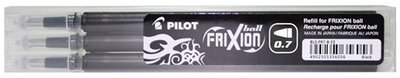 Pilot Frixion 0,7mm 3db-os fekete rollertoll betét