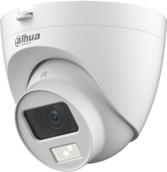 Dahua Analóg turretkamera - HAC-HDW1200CLQ-IL-A (SmartColor, 2MP, 3,6mm, kültéri, IR20m+LED20m, IP67, mikrofon, 12VDC)