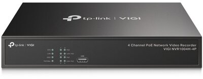 TP-LINK - VIGI NVR1004H-4P VIGI 4 Channel PoE+ Network Video Recorder