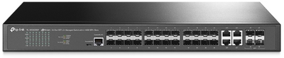 TP-LINK - TL-SG3428XF JetStream 24-Port SFP L2+ Managed Switch with 4 10GE SFP+ Slots