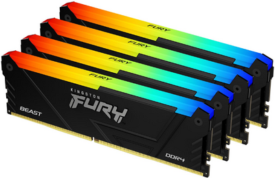 DDR4 Kingston FURY BEAST RGB 3200MHz 64GB - KF432C16BB12AK4/64 (KIT 4DB)