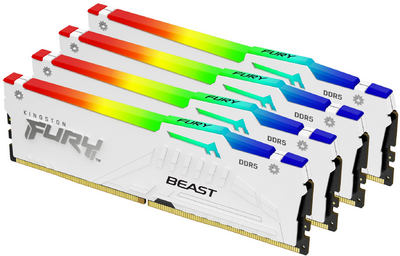 DDR5 Kingston FURY BEAST RGB 5600MHz (INTEL XMP) 128GB - KF556C40BWAK4-128 (KIT 4DB)