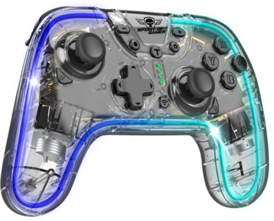 Spirit of Gamer Gamepad Vezeték Nélküli - Pulse Bluetooth (BT, Vibration, PC/iOS/Android kompatibilis, fekete-kék) - SOG-BTGPS1