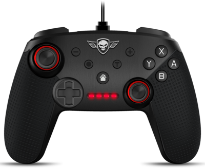 Spirit of Gamer Gamepad - PGS Switch Controller (USB, 2,5m kábel, Switch kompatibilis, fekete-piros) - SOG-WGPS