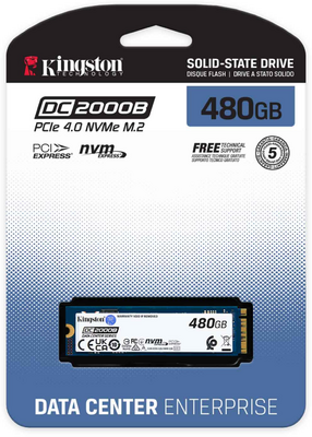 Kingston - DC2000B PCIE 4.0 M.2 2280 ENTERPRISE SSD 480GB - SEDC2000BM8/480G