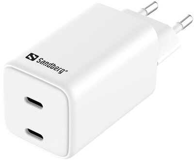 Sandberg - Telefon töltő - AC Charger Dual USB-C PD65W EU - 441-56