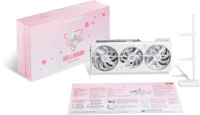 PowerColor RX7800XT - Hellhound Sakura Limited Edition - RX7800XT 16G-L/OC/SAKURA LIMITED