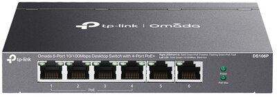 TP-LINK - DS106P Switch 6x10/100Mbps(4xPOE+)