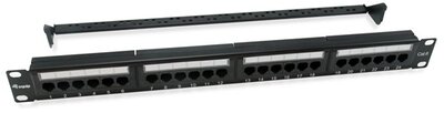 Equip Patch panel - 135426 (24 port, Cat6, árnyékolatlan, fekete)