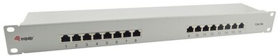 Equip Patch panel - 327316 (16 port, Cat5e, 1U, árnyékolt, szürke)