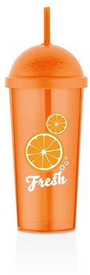 IRIS L-0088 Fresh Orange pohár szívószállal 700ml