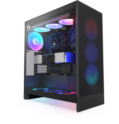 NZXT - H7 Flow RGB (2024) számítógépház - Fekete - CM-H72FB-R1