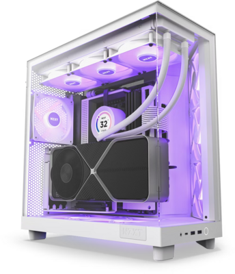 NZXT - H6 Flow RGB számítógépház - Fehér - CC-H61FW-R1