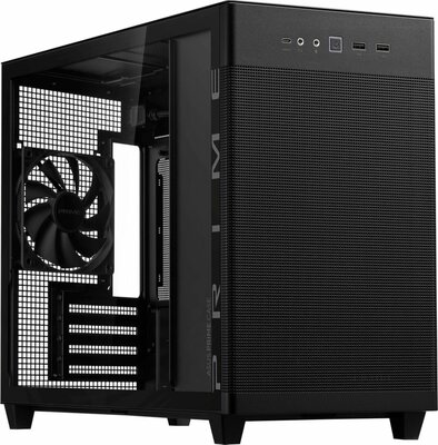 ASUS - Prime AP201 TG MicroATX számítógépház - Fekete