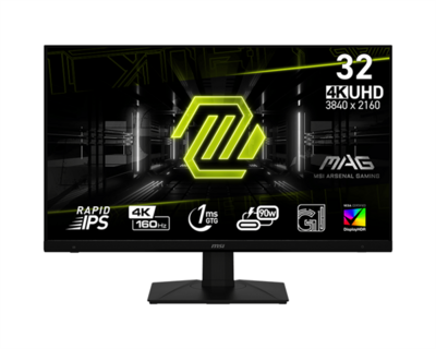 MSI 27" Gaming MAG 322UPF 4K UHD IPS 160Hz DP/HDMI/USB-C fekete gamer monitor