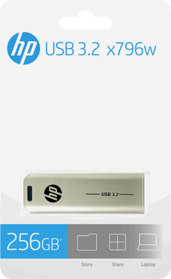 PNY HP x796w USB 3.2 Flash Drive 256GB - HPFD796L-256