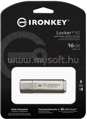 Kingston USB 3.2 IRONKEY LOCKER+ 50 FLASH DRIVE 16GB - IKLP50/16GB