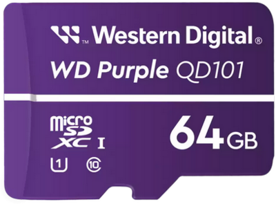 Western Digital Purple SC Ultra Endurance microSD Card - 64GB - WDD064G1P0C