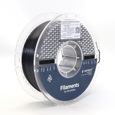 Gembird - High Speed PETG filament Fekete 1,75mm 1kg - 3DP-PETG1.75HY-01-BK