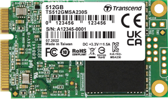 Transcend mSATA SSD 230S 512GB - TS512GMSA230S