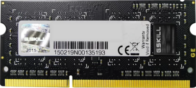 NOTEBOOK DDR3 G.SKILL Standard 1600MHz 4GB - F3-12800CL9S-4GBSQ