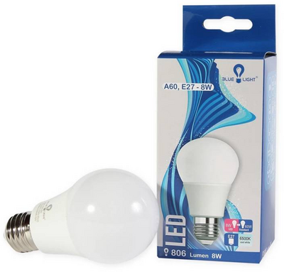 Blue Light E27 8W LED izzó 6500K - LEDBL853