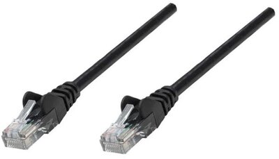 Manhattan Kábel - S/FTP Patch (RJ45 to RJ45, Cat6A, LSOH, CU, 0.25m, Fekete) - 737012