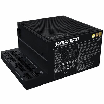 Lian Li - EDGE EG850 850W 80+ Gold PCIe 5.1, ATX 3.1 tápegység - Fekete