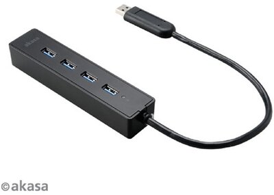 Akasa - Connect 4XS - 4 portos USB-elosztó - AK-HB-08BK