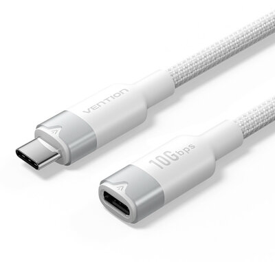 Vention - USB-C 3.2/M -> USB-C 3.2/F, 0,5m,(hosszabbító, fehér, Gen2, 10Gbps), kábel - TRFWD
