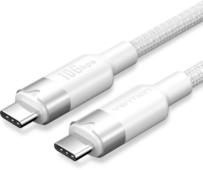 Vention - USB-C 3.2/M, 1m,(fehér, Gen2, 10Gbps), kábel - TRGWF