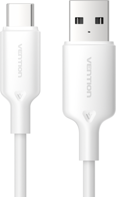 Vention - USB-A 2.0/M -> USB-C/M, 1m,(fehér), kábel - CTQWF