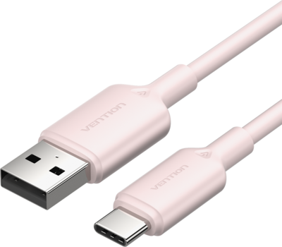 Vention - USB-A 2.0/M -> USB-C/M, 1m,(pink), kábel - CTQPF