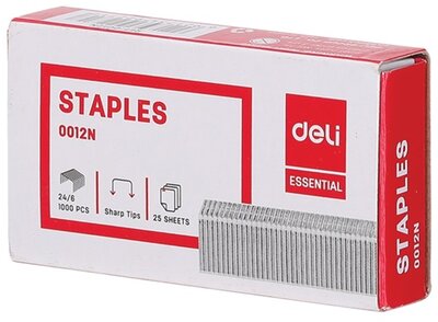 Deli 24/6 hegyes 1000db tűzőkapocs
