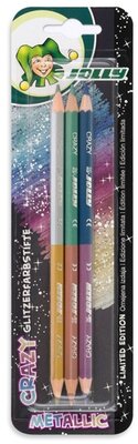 Jolly Superstick Crazy Metallic 3 db/6 szín kétvégű metál színesceruza készlet