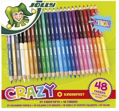 Jolly Superstick Crazy 24 db/48 szín kétvégű színesceruza készlet