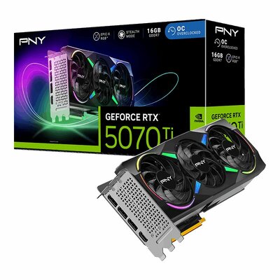 PNY RTX5070TI - ARGB EPIC-X RGB™ Overclocked Triple Fan - VCG5070T16TFXXPB1-O