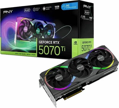 PNY RTX5070TI - EPIC-X RGB™ Overclocked Triple Fan Plus - VCG5071T16TFXXPB1-O