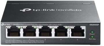 TP-Link - ES205GP Omada 5-Port Gigabit Easy Managed Switch with 4-Port PoE+
